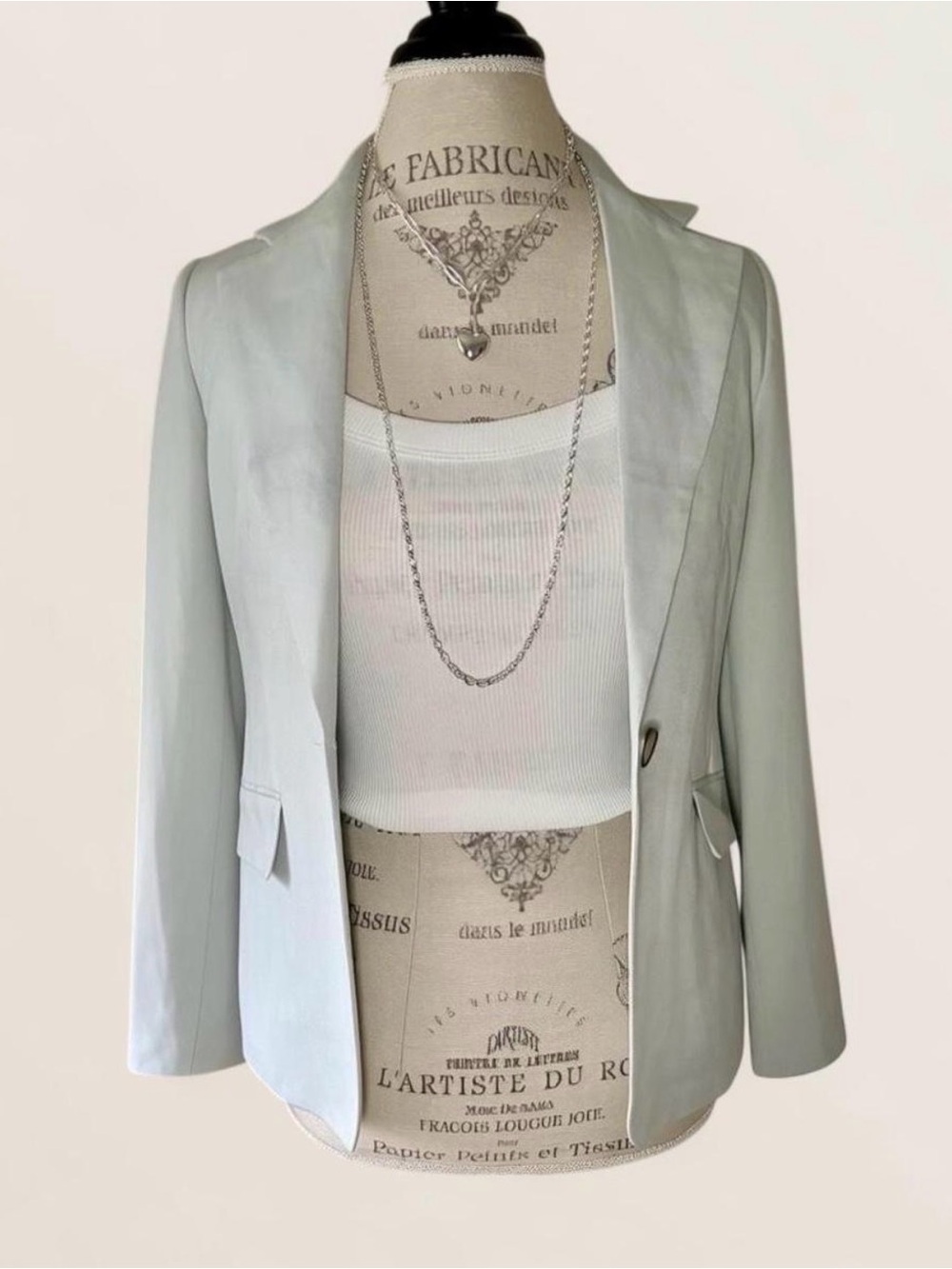 Club Monaco Light Blue Single-Button Blazer - Size 0